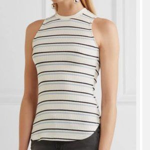 Frame Fitted Striped Tank